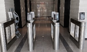 東莞長安工業園大廈-人臉識別小擺閘